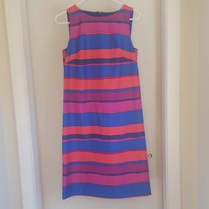 Talbots Blue/Pink/Purple Stripe Dress